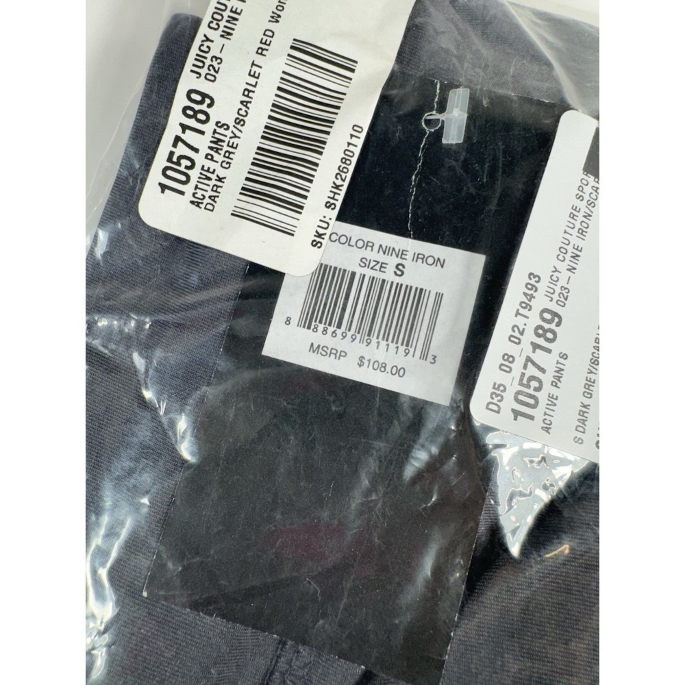 JUICY Couture Sport Active Pants Leggings Gray Red Women's Sz S *NEW* $108 - Picture 6 of 7